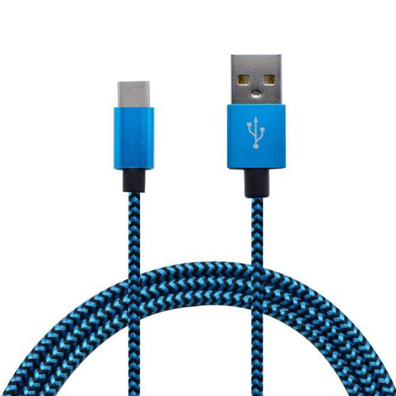 اكتب- C إلى USB نايلون briaded كبل البيانات