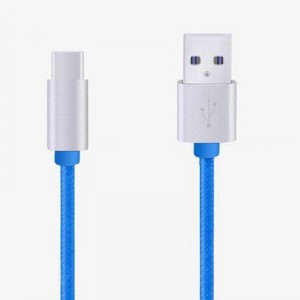 نايلون برياد كبل بيانات من النوع C إلى USB
