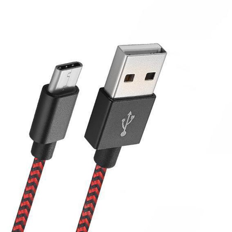 Tpye -C إلى USB شريطية نايلون كبل البيانات