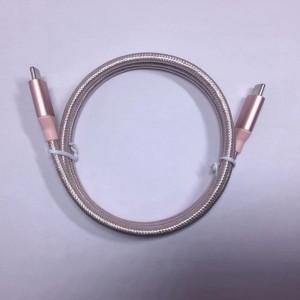 نايلون Brided Data Cable Type-C to Type-C