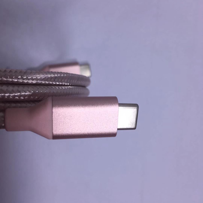 نايلون Brided Data Cable Type-C to Type-C
