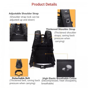 ديات TH550 تصميم جديد أسود للماء DSLR الكاميرا ترايبود حقيبة كبيرة حقيبة الكاميرا المحمولة