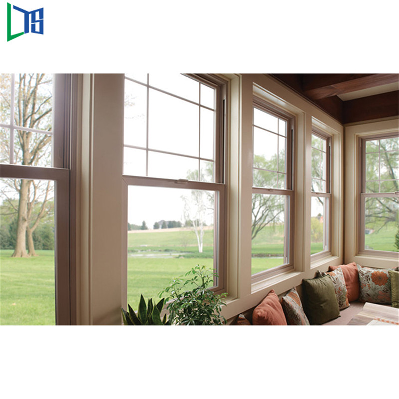 نوافذ منزلقة رأسية ذات درجة تجارية مع المعالجة السطحية للطلاء الشبكي والمسحوق