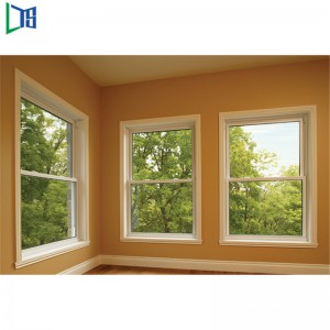 نوافذ منزلقة رأسية ذات درجة تجارية مع المعالجة السطحية للطلاء الشبكي والمسحوق