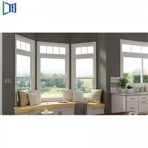 نوافذ منزلقة رأسية ذات درجة تجارية مع المعالجة السطحية للطلاء الشبكي والمسحوق