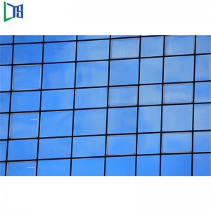 عزل مزدوج زجاج نصف مرئيّ ألومنيوم ستارة جدار لصف تجاريّ