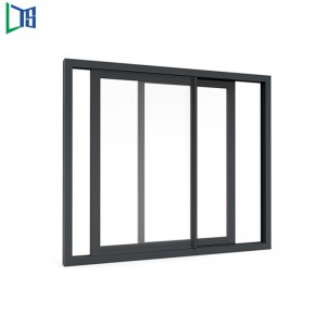 LYS 2002 نافذة انزلاقية Serise مع طلاء مسحوق تم الانتهاء من الزجاج الفردي أو المزدوج مع شبكة من النايلون