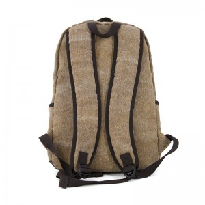 19SC-7748D OEM حقيبة كمبيوتر محمول على ظهره أزياء لينة ، والجلود + قماش المواد ، حقيبة كمبيوتر محمول على ظهره كم الأعمال