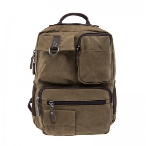 17SC-6570M متعدد الألوان 15 سنوات مصنع صديقة للبيئة دائم daypack عارضة الرجال حقيبة الظهر قماش القطن