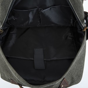 18SC-6891D الجيش الأخضر Durabel قماش جلد طبيعي حقيبة الأعمال حقيبة كمبيوتر محمول Bagpack حقيبة سفر حقيقية