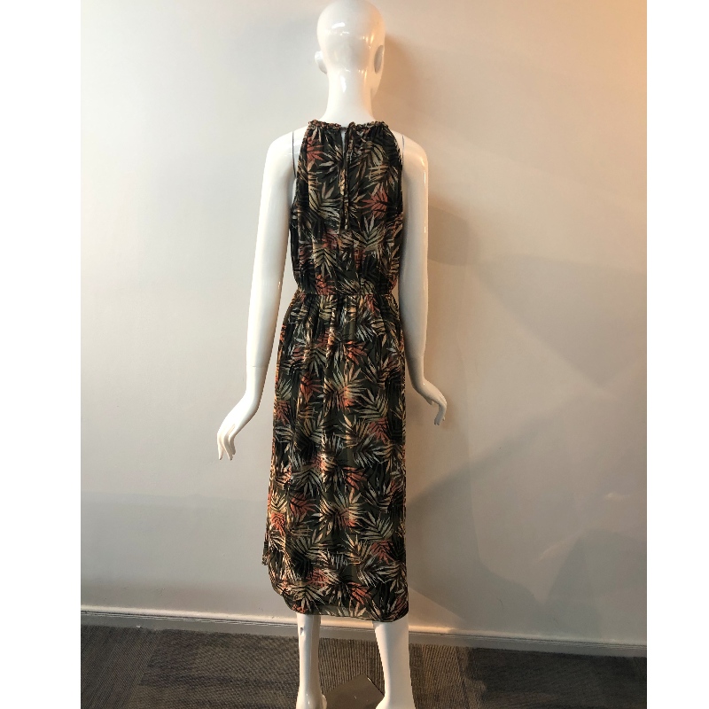 LEV PRINT HALTER NECK DRESS JLWD0022