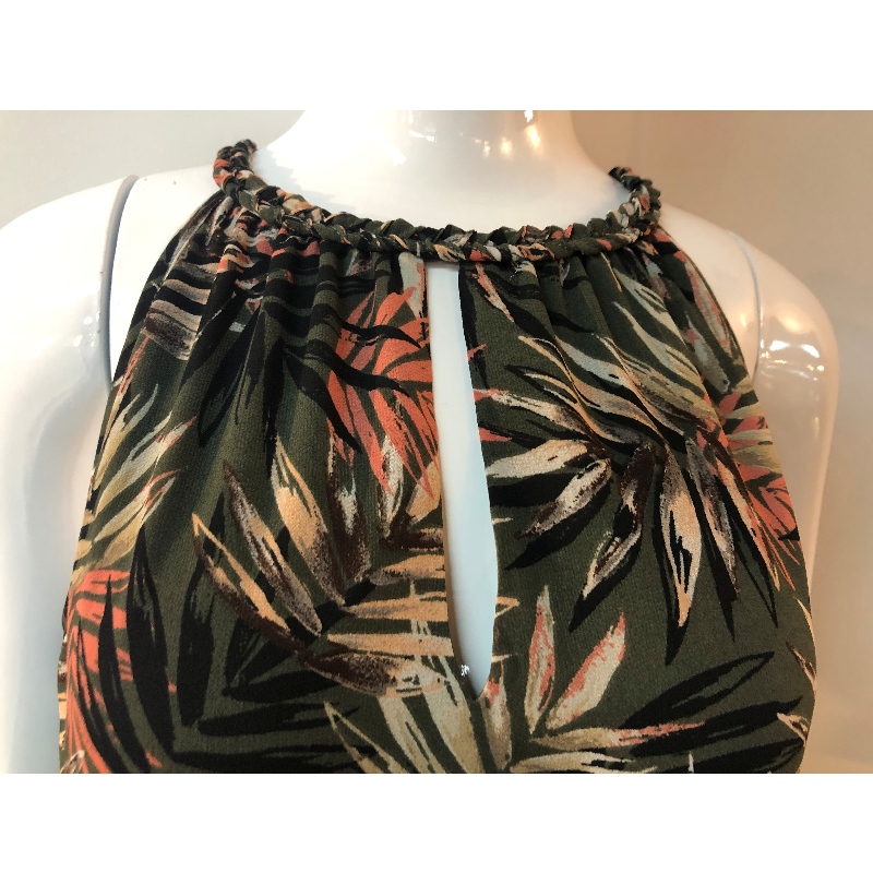 LEV PRINT HALTER NECK DRESS JLWD0022