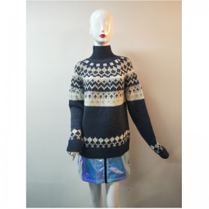 الأزرق ABIGAIL FAIRISLE PUMTERN JUMPER RLWS0014F