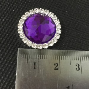 أزياء الديكور مختلف الألوان جولة ظهر مسطح حجر الراين زر الكريستال الاكريليك 12