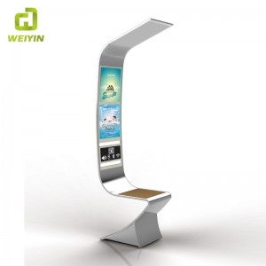 في الهواء الطلق LED الإعلان الإضاءة مربع الطاقة الشمسية الذكية الفولاذ المقاوم للصدأ مقاعد البدلاء