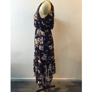 فستان مطبوع باللون الزهري JLWD0032