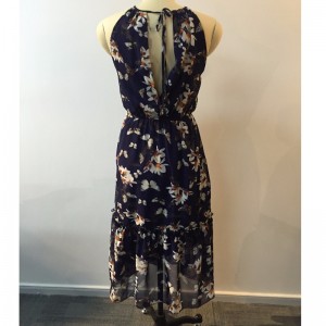 فستان مطبوع باللون الزهري JLWD0032