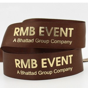 تخصيص شعار الطباعة الملونة النقش احباط المطبوعة الشريط الساتان الأسود