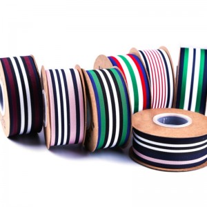 4 # مخصص 40 ملليمتر نقل الحرارة الطباعة tricolor grosgrain الشريط الشريط للملابس