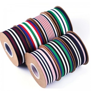 4 # مخصص 40 ملليمتر نقل الحرارة الطباعة tricolor grosgrain الشريط الشريط للملابس