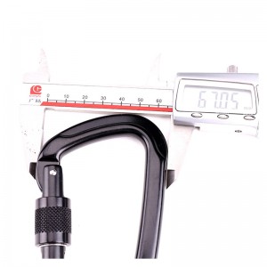 سبائك الألومنيوم في الهواء الطلق مع قفل D نوع تسلق الجبال مشبك حلقة تسلق