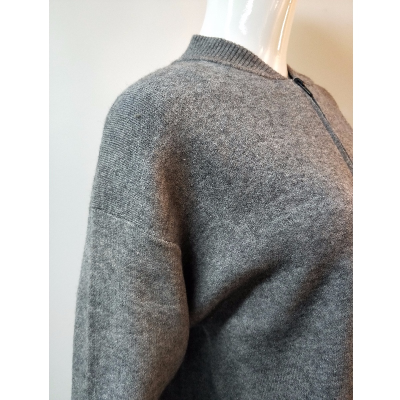 GRY ZIPPER SWEATER RLWS0052F