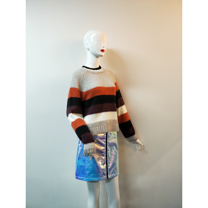 STRIPE CONTRAST SWEATER RLWS0129F