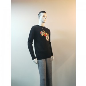 أسود كارتون طباعة سويتر RLMS0028F