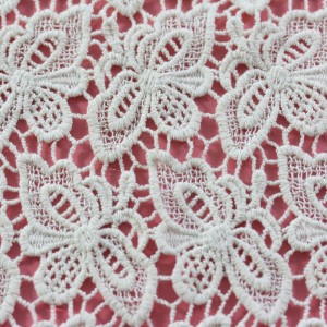 جديد القطن الدانتيل الإيطالي النسيج جميلة الأقمشة فراشة للذوبان في الماء للملابس