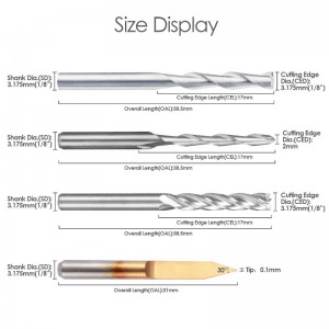 مجموعة أدوات طحن مطحنة نهاية مجموعة أداة القطع القاطع بتوجيه CNC (4 أنواع ، كل 10Pcs) بما في ذلك مطحنة نهاية الأنف / الكرة المسطحة ، و 30 ق...