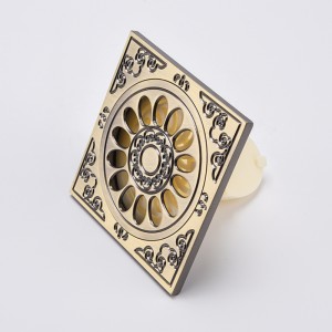 نحاس pvc الكلمة الزخرفية دش استنزاف يغطي مرشح