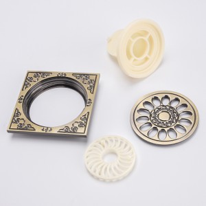 نحاس pvc الكلمة الزخرفية دش استنزاف يغطي مرشح