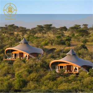 مصنع الجاهزة الفاخرة PVDF غشاء المواد الهيكل الصلب فندق البيت خيمة