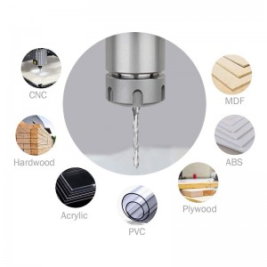 1/8 \"عرقوب ضياء. كربيد نهاية مطاحن نهاية مطحنة القطع 2 مم قطع ضياء. باستخدام الحاسب الآلي جهاز التوجيه بت 2-Flute كتر أداة 10PCS ، 15MM طول حا...