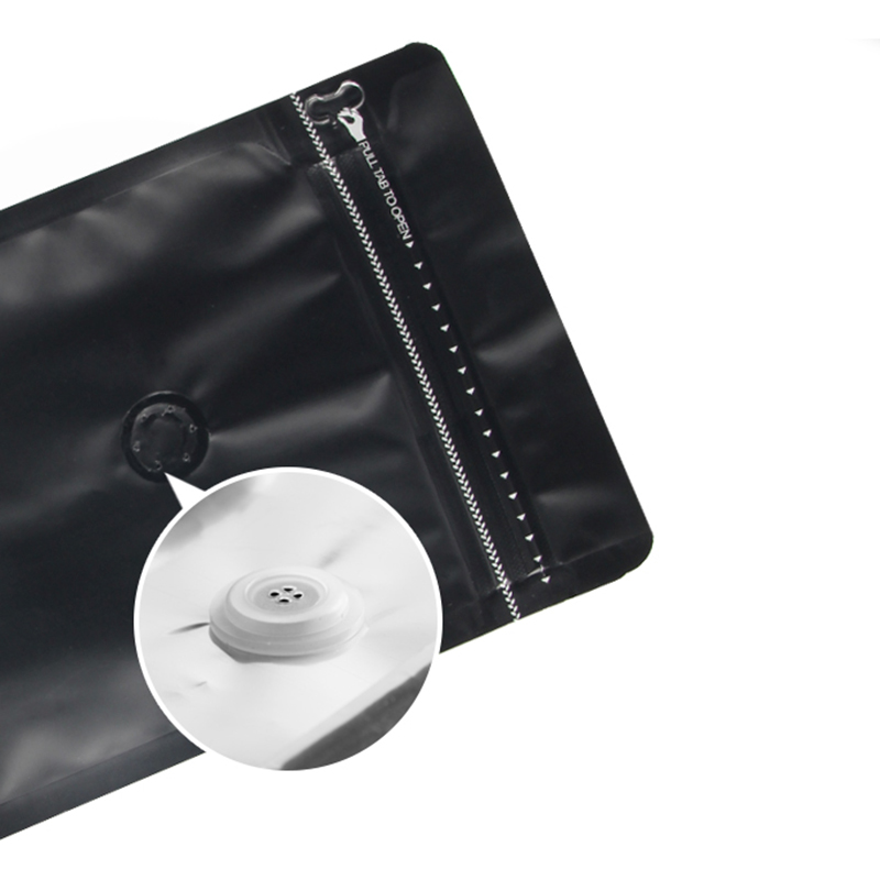 250G كيس رقائق الألومنيوم القهوة مسطحة القاع ثمانية الجانب مختومة الحقيبة مع قفل الرمز البريدي