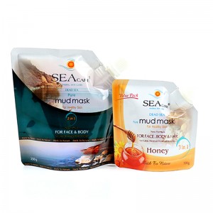 رقائق الألومنيوم البحر الميت الطين قناع الوجه صنبور الحقيبة مايلر الوقوف صنبور الحقيبة حقيبة للسائل التجميل قناع الوجه كريم الوجه