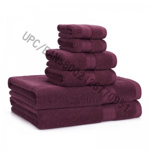 JMD TEXTILE Bathroom Towels Set، مناشف ، مجموعة من 6 قطن ممشط ، 2 منشفة ، 2 مناشف اليد ، 2 مناشف الحمام ، مناشف
