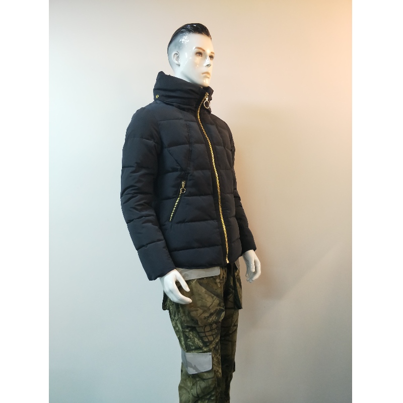 NAVY HIGH-COLLAR PUFFER JACKET RLMPC0003