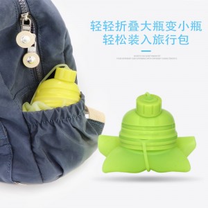 المحمولة الإبداعية هلام السيليكا كوب ماء الغذاء الصف للطي في الهواء الطلق شخصية زجاجة ماء الجري اللياقة البدنية المحمولة كوب ماء