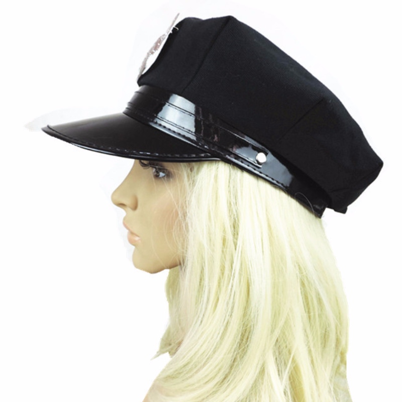 بيع الشركات المصنعة قبعات سوداء مثمنة ، والقبعات مع شارات ، وقبعات الشرطة ، والقبعات المخصصة لعبة حزب هالوين
