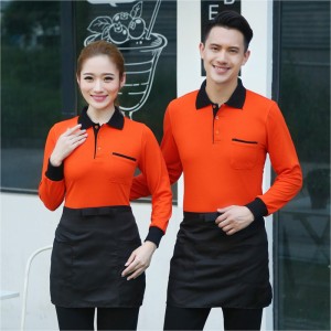 قميص عمل طويل الأكمام مع جيب