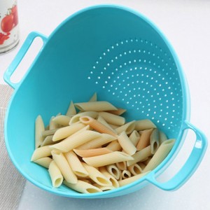 سيليكون استنزاف المياه سلة المطبخ العملي استنزاف سلة مزدوجة مقبض Taomi سلة الفاكهة والخضروات سلة