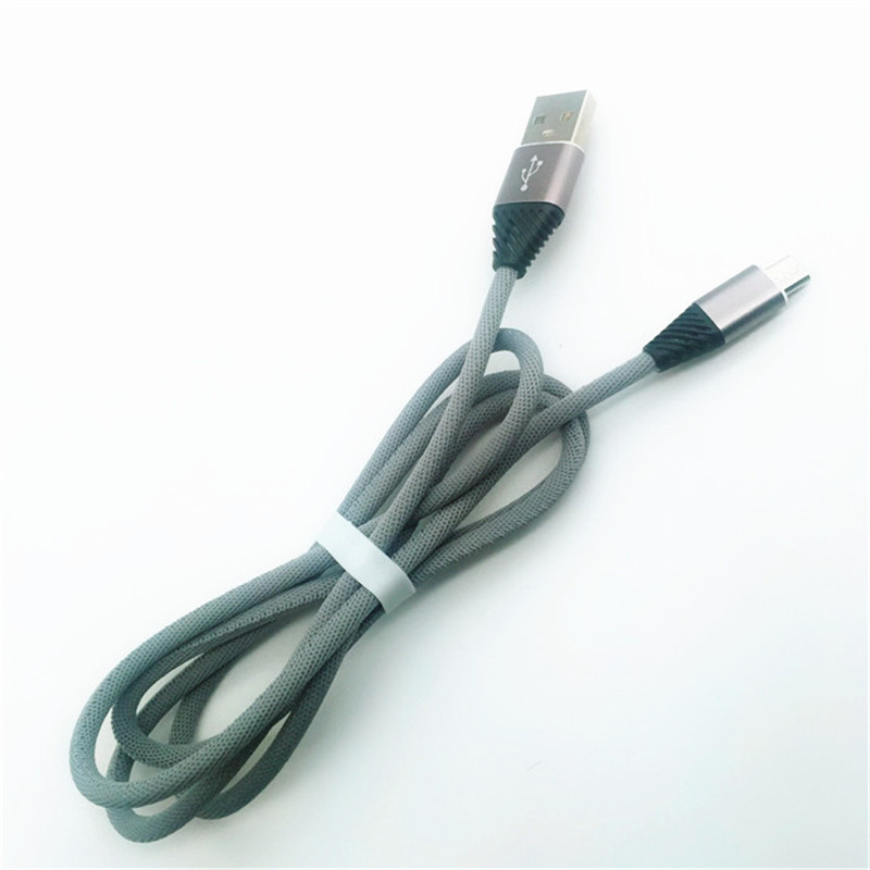 KPS-1004CB مايكرو مخصص القطن النسيج 1 متر 2.2a سريع تهمة كابل usb الصغير لالروبوت