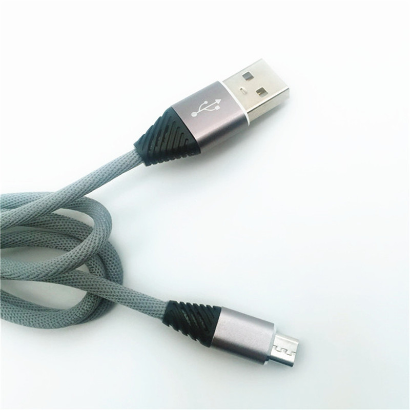 KPS-1004CB مايكرو مخصص القطن النسيج 1 متر 2.2a سريع تهمة كابل usb الصغير لالروبوت