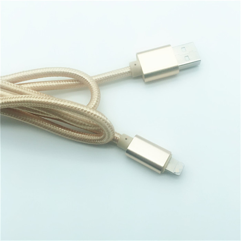 KPS-1005CB 8PIN حار بيع 1M النايلون مضفر 2.4A شحن سريع كابل بيانات USB
