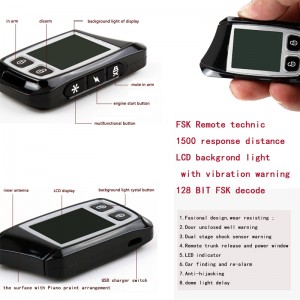 اتجاهين LCD بعيد سيارة رمز بعيد المنتزع