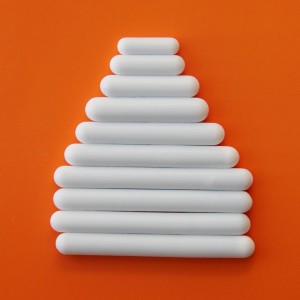 مختبر أبيض PTFE تفلون المغلفة قضبان النمام المغناطيسي اثارة المغناطيس