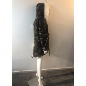 CAMO HOODED COAT RADWPC0034