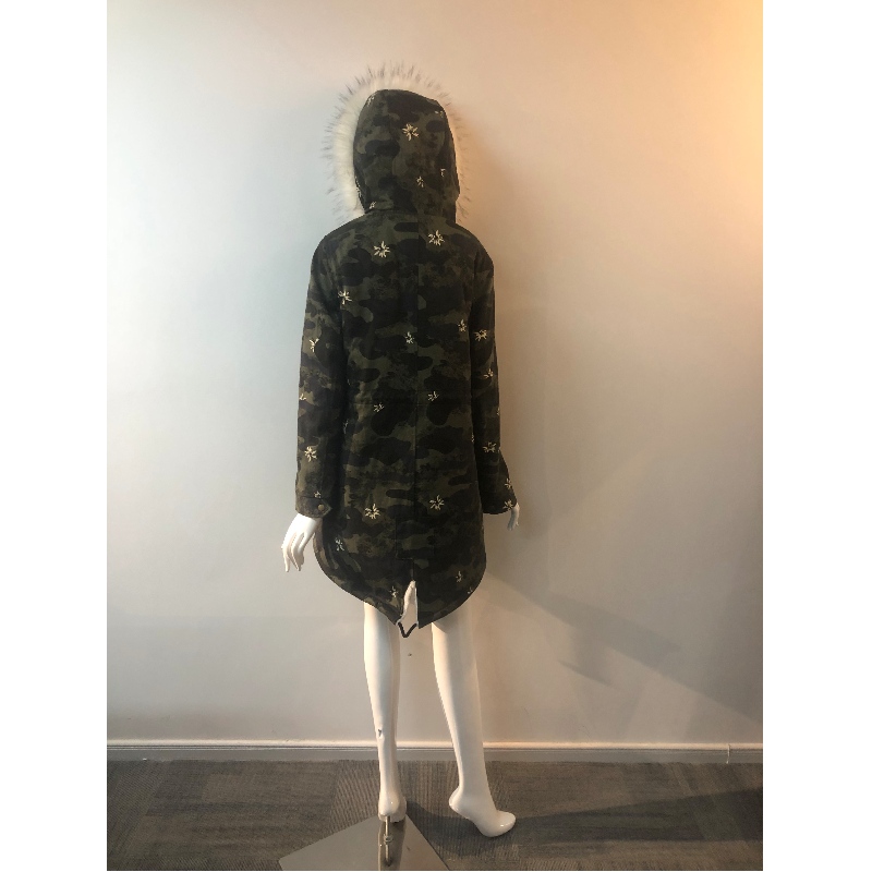 CAMO HOODED COAT RADWPC0034