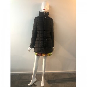 السيدات معطف عريض اللون في RLWPC0062 الأسود